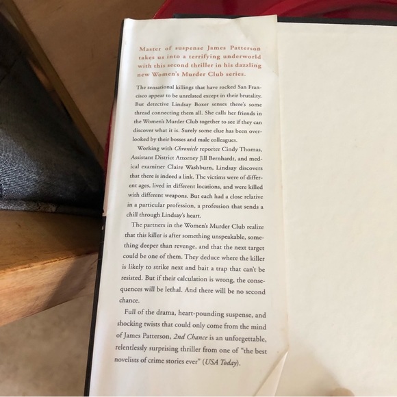 James Patterson 2nd Chance Hardcover - Picture 4 of 5